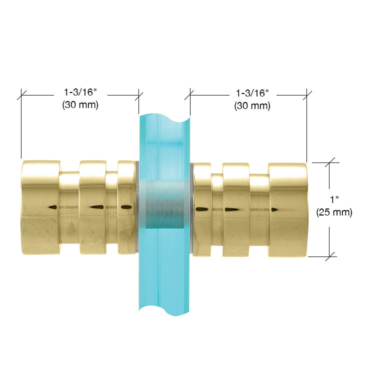 Junior Contemporary Style Back-to-Back Shower Door Knobs