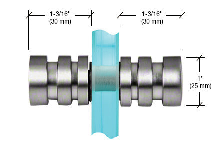 Junior Contemporary Style Back-to-Back Shower Door Knobs