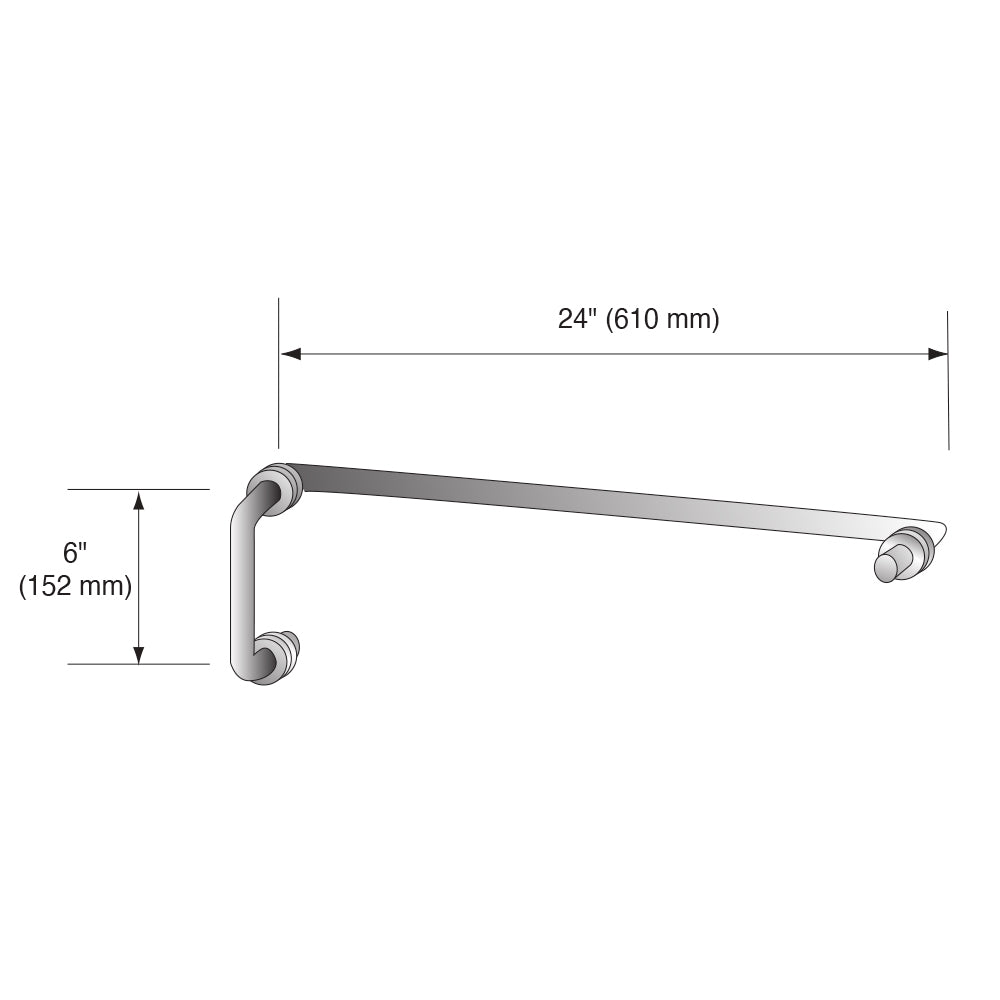 CRL Towel Bar with Pull Handle Combination Set