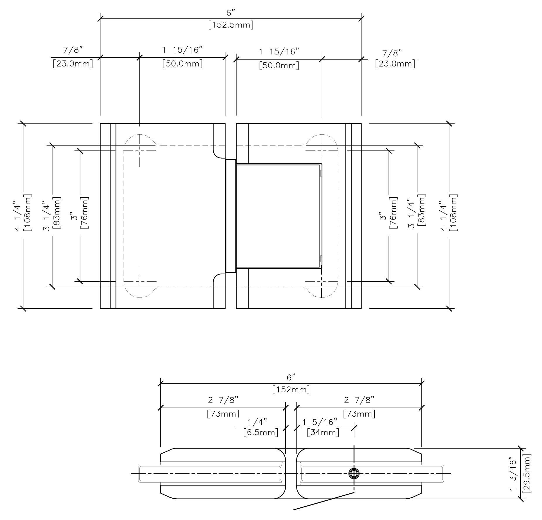 Vernon Oil Dynamic 180º Glass-to-Glass Hinge