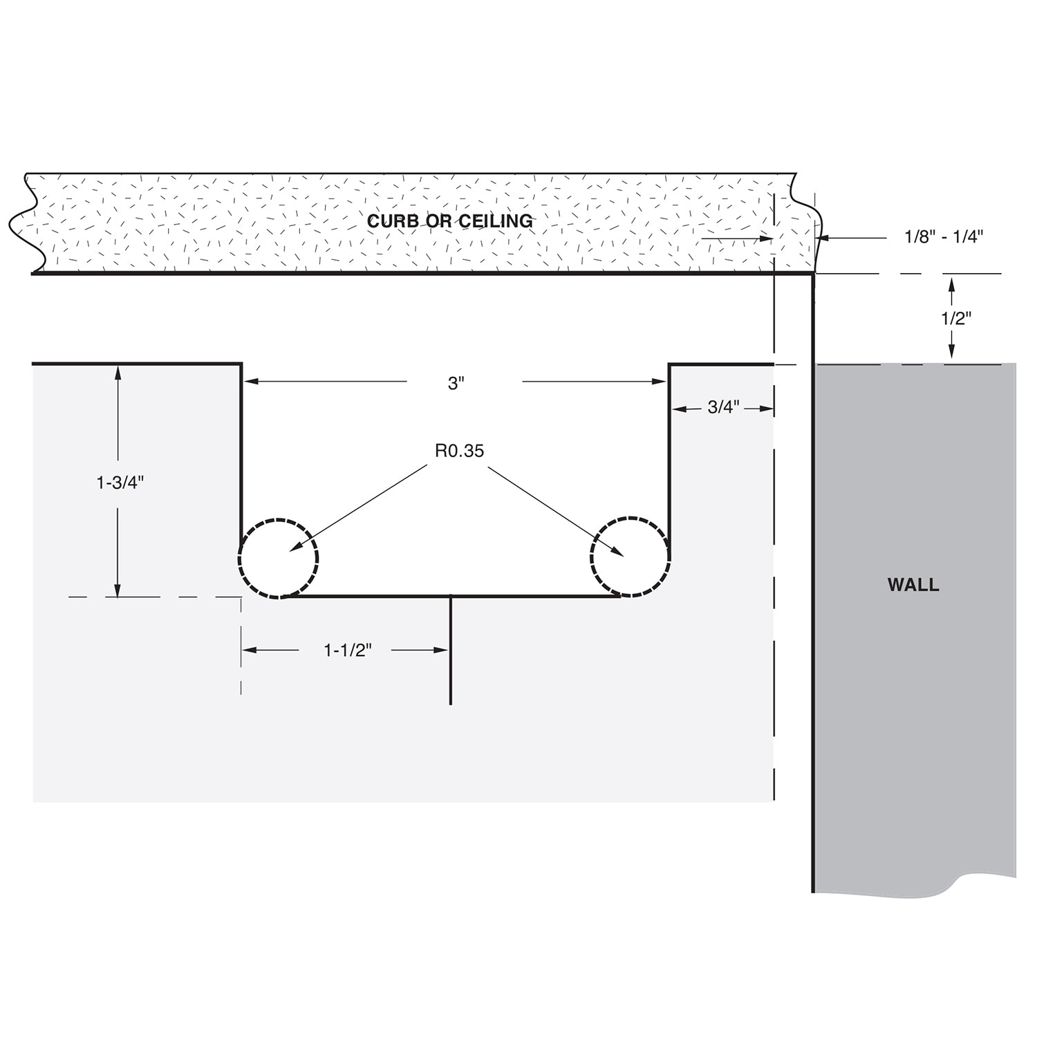 Wall Mount with Reversible "L" Bracket Adjustable Series Hinge