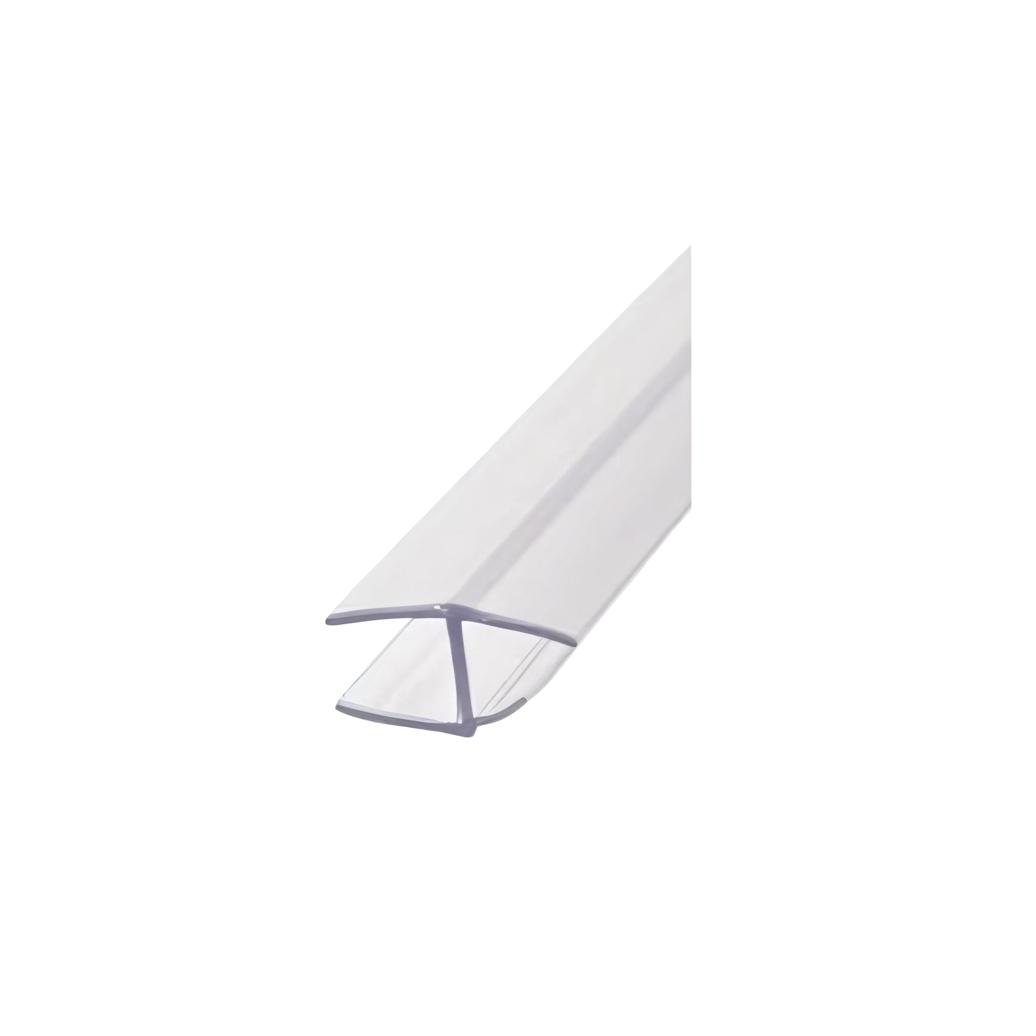 Polycarbonate H Jamb Seal 180 Degree with One Soft Fin for 3/8" Glass