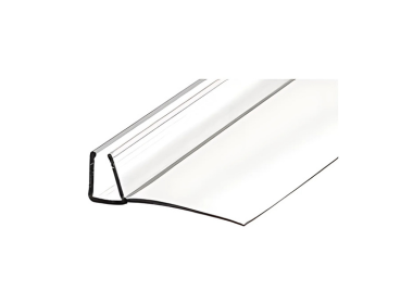CRL Clear Poly U Seal 90 Degree with 1-3/4" (44 mm) Fin for Glass