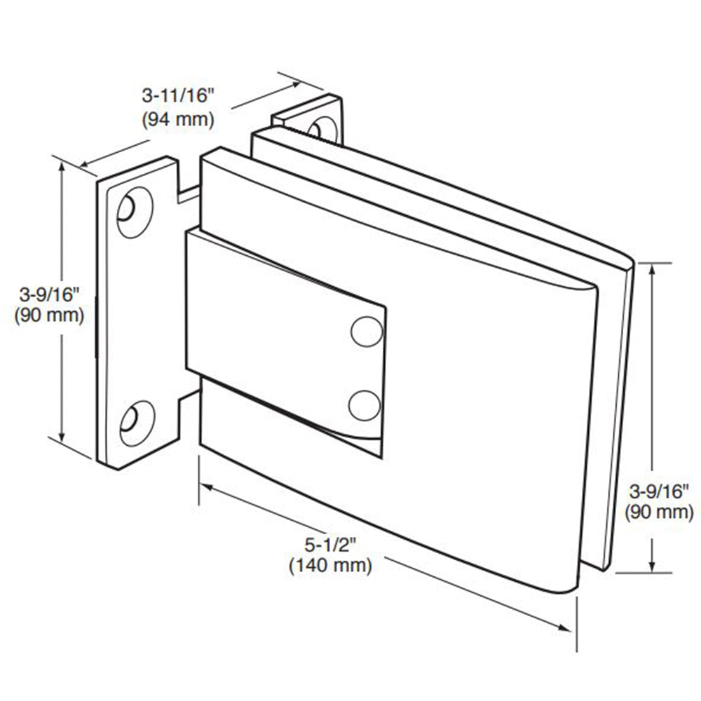 Wall Mount August Series Hinge