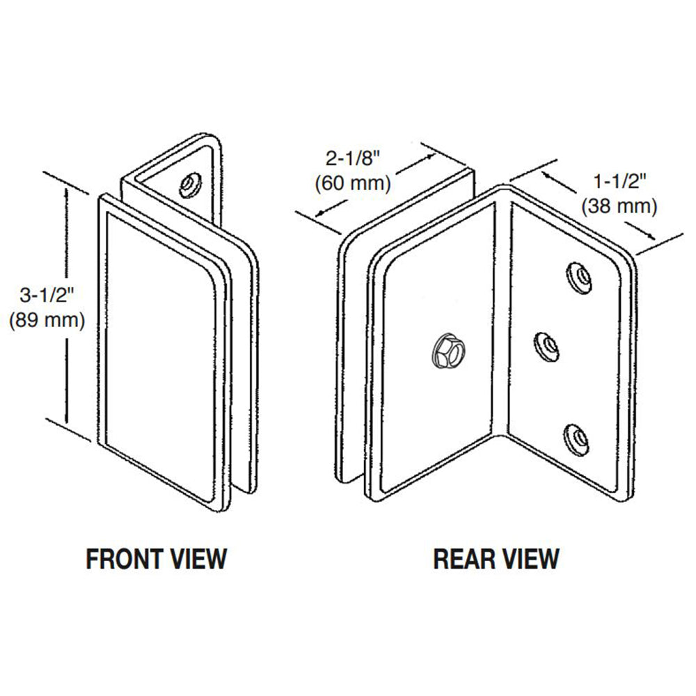 Wall Mount Glass Clamps
