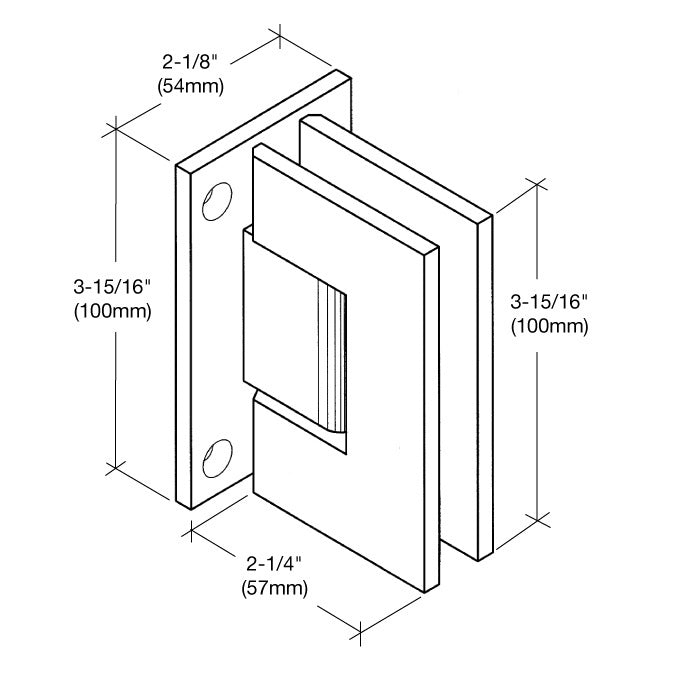 Vienna Wall Mount Full Back Plate Positive Close Hinge