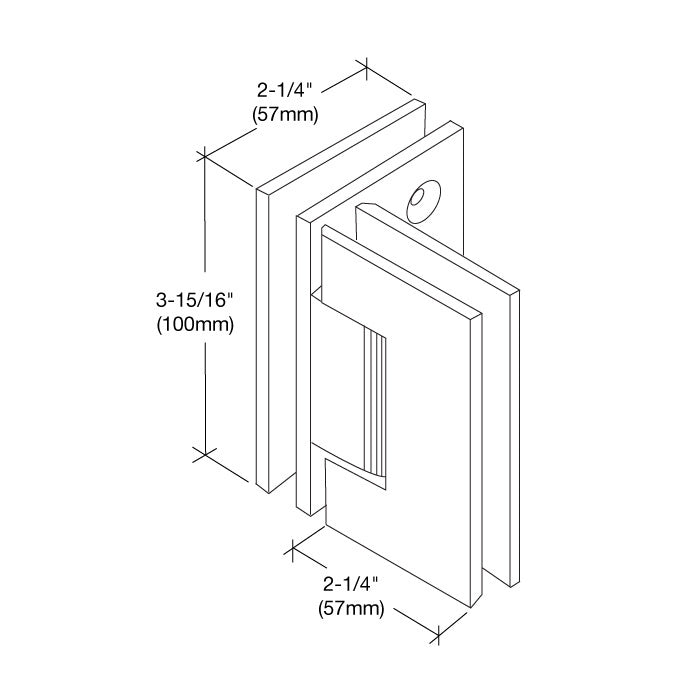 Vienna 092 Series 90 Degree Glass-to-Glass Hinge