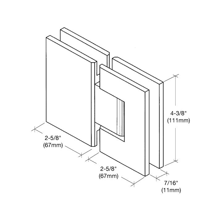 Victoria 180 Degree Glass-to-Glass Series Hinge