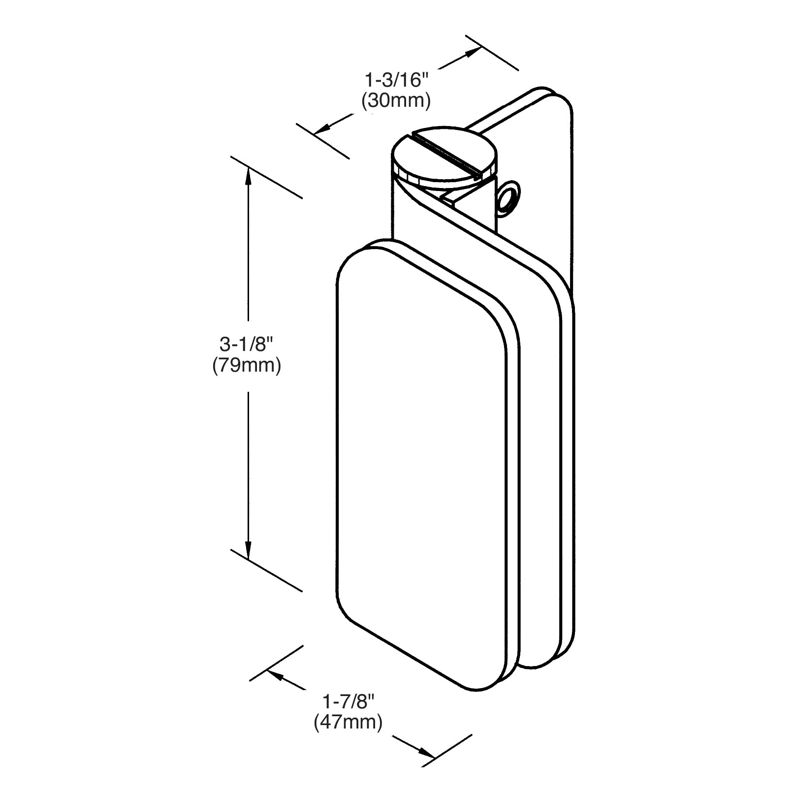 Zurich 03 Series Wall Mount Inswing Hinge