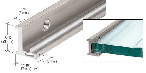 CRL Aluminum Jamb With Clear Vinyl Wipe AJ78BN