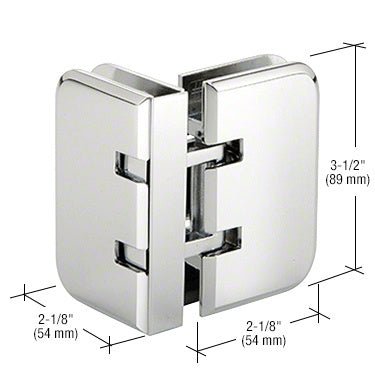 CRL Chrome Estate 090 Series 90 Degree Glass - to - Glass Hinge EST090CH