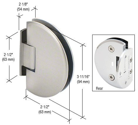 CRL Classique 044 Series Wall Mount Offset Back Plate Hinge CLA044BN