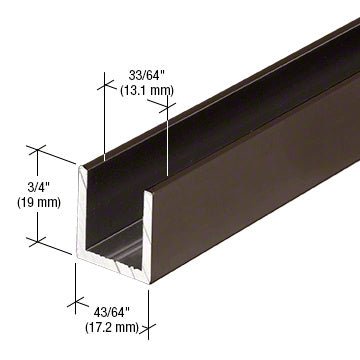 CRL CRL Fixed Panel Shower Door Deep U - Channel - 95" SDCD120RB