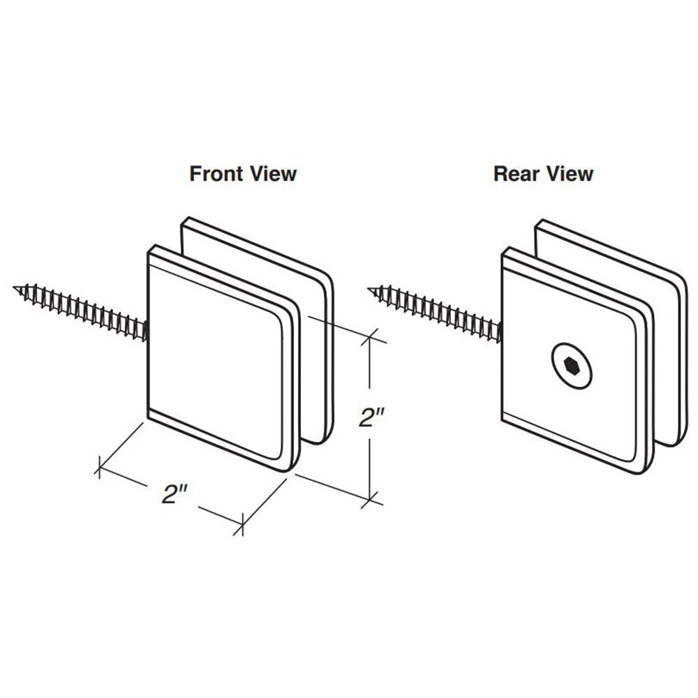 FHC FHC Beveled Wall Mount Pivotable Transom Clamp BPT1WBN