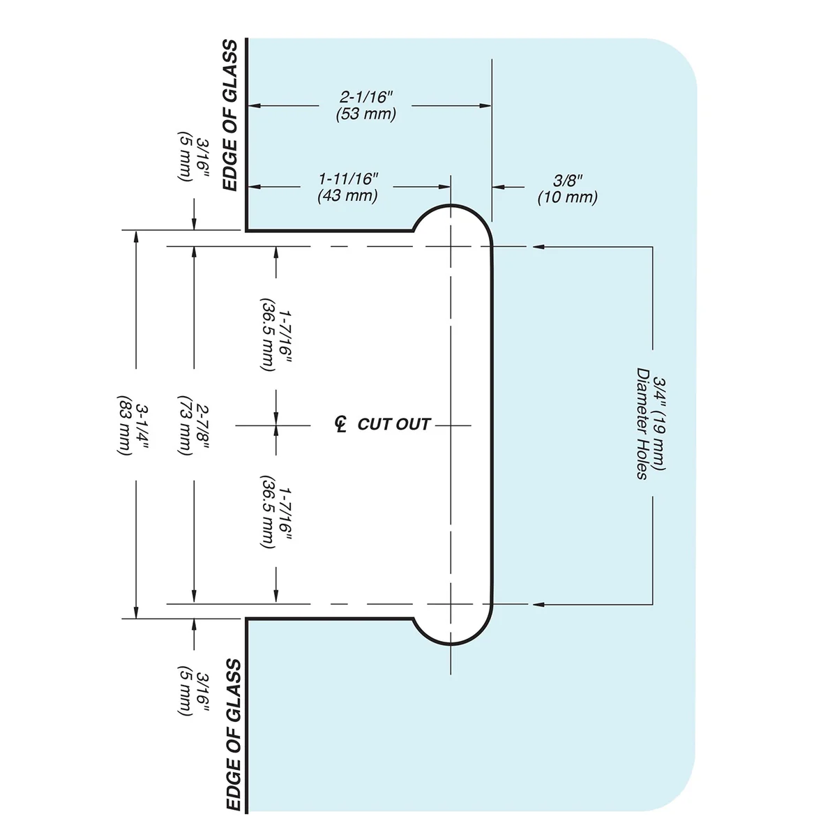 FHC Pasadena Replacement Hinge Gasket Set (4-PK) 3/8"-1/2"