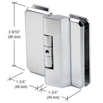 CRL Monaco 183 Series 180 Degree Glass - to - Glass Hinge Swings In and Out M0N183CH