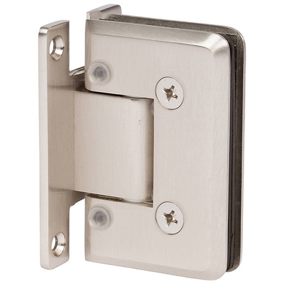 Rockwell Security Rockwell Adjustable Standard Duty Bevelled Corner Shower Hinge, H Type Full Back Plate SHB237LBN
