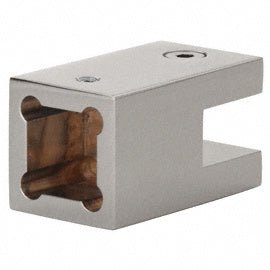 CRL Square Cornered Support Bar Bracket for 3/8" to 1/2" Thick Glass SQ910BN