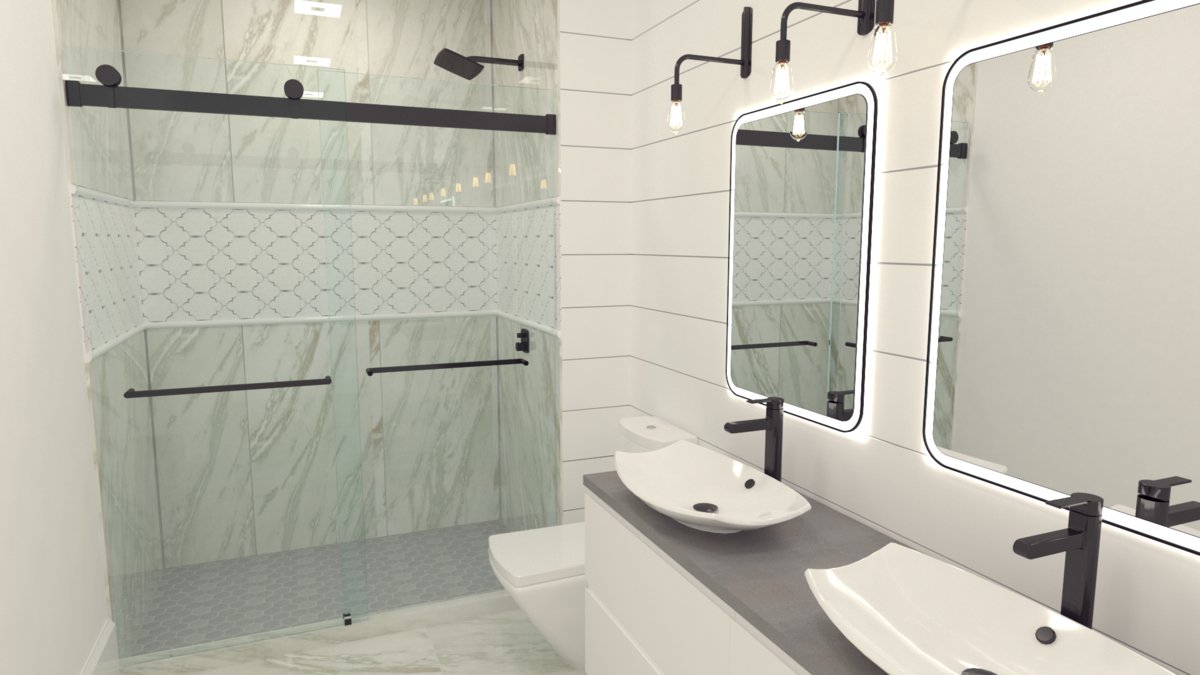 Structure Glass Solutions Element Frameless Double Bypass Sliding System SGS - Element - ORB - Matte Black