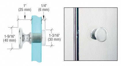 CRL Traditional Style Single - Sided Door Knob SDK200CH