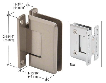 CRL Trianon 037 Series Wall Mount 'H' Back Plate Hinge *Discontinued* TR1037BN