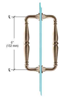 Victorian Style Back-to-Back Pull Handle - ShowerDoorHardware.com