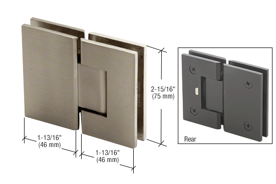 Junior Geneva 580 Series 180 Degree Glass-to-Glass Hinge With 5 Degree Pin Preset