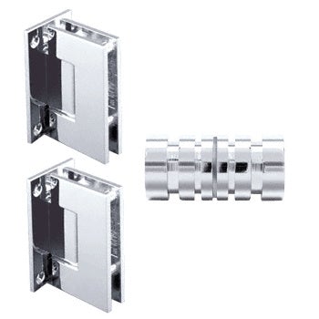 Knob and Hinge Set - ShowerDoorHardware.com