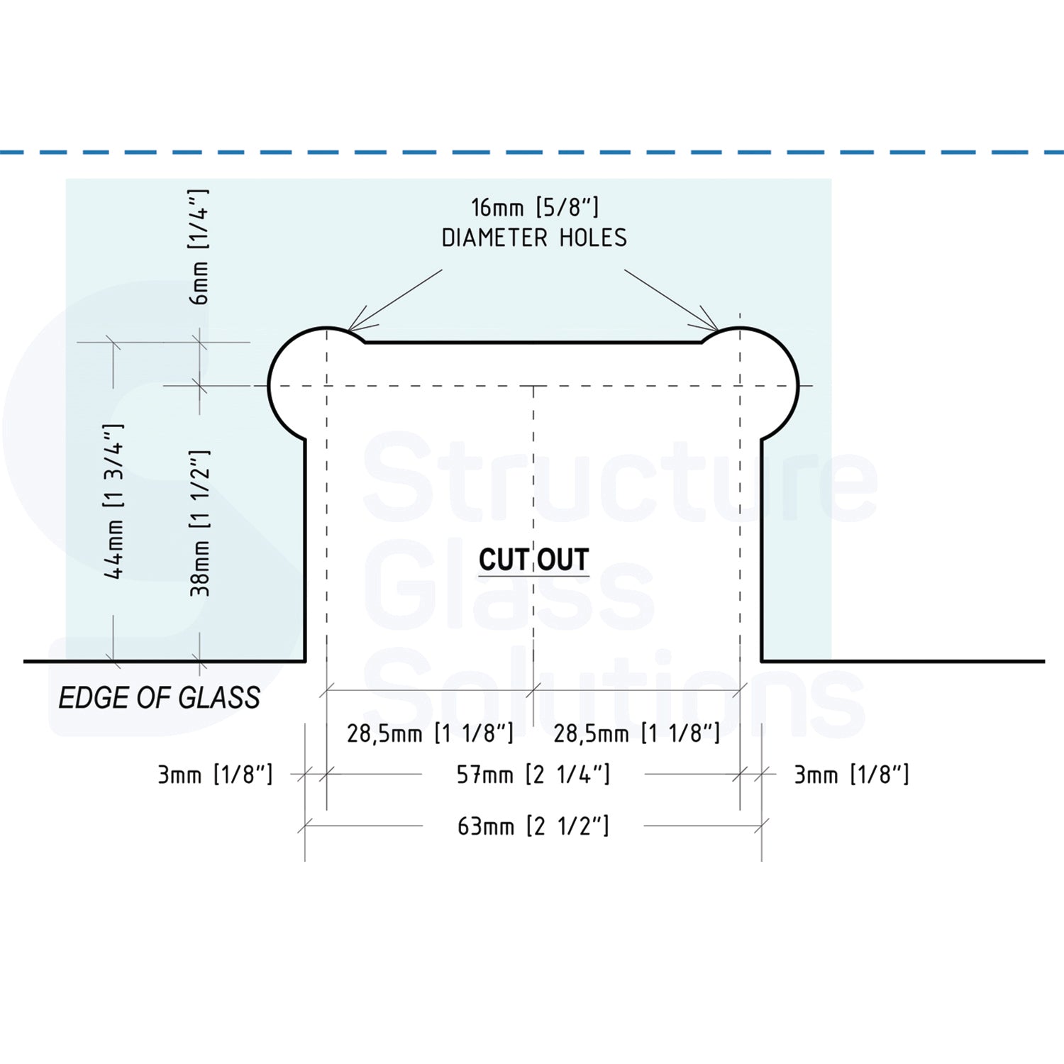 Wall to Glass Offset Back Plate Hinge