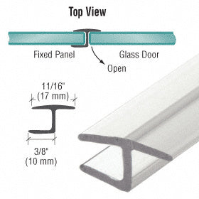 Polycarbonate Clear H-Jamb 180 Degree for Glass