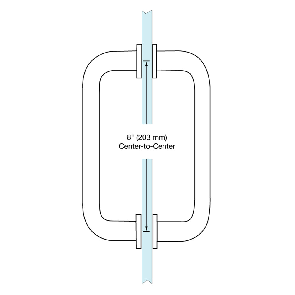 BM Series Tubular Back-to-Back Pull Handle with Metal Washer