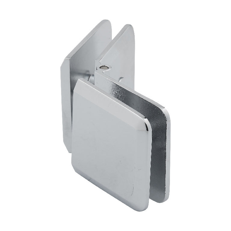 Adjustable Beveled Glass-to-Glass Clip