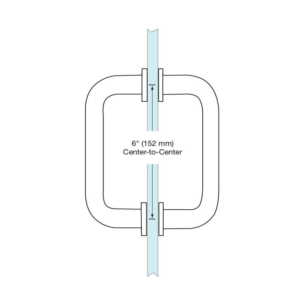 BM Series Tubular Back-to-Back Pull Handle with Metal Washer