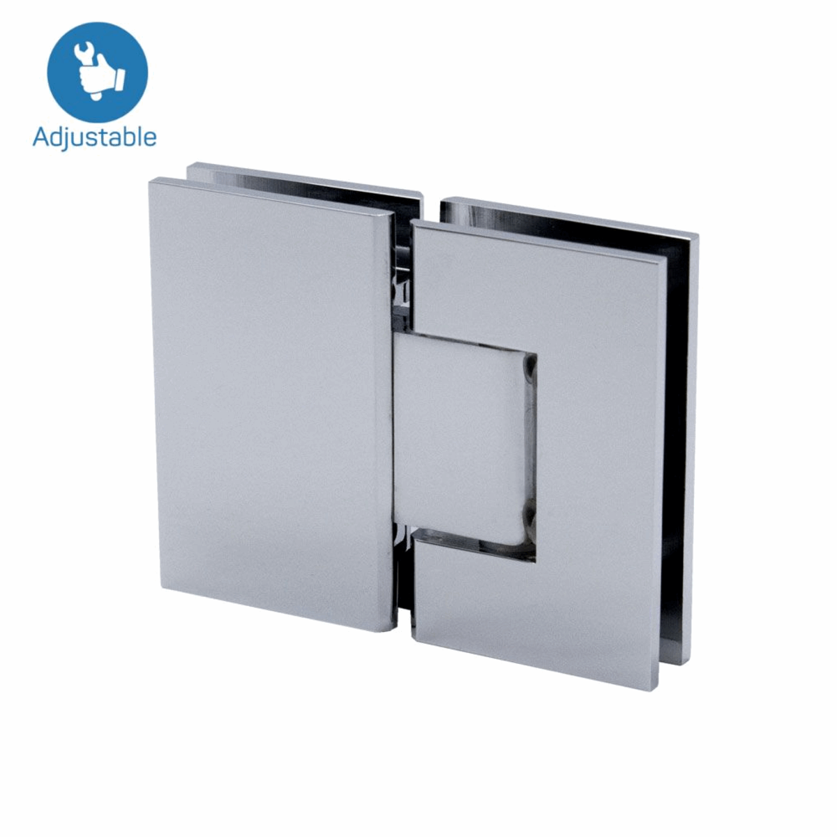 180° Glass to Glass Adjustable Hinge