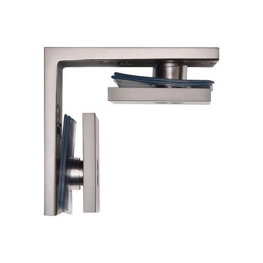 Square 90 Degree Glass-to-Glass Clamp