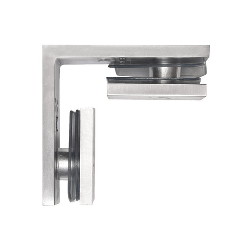 Square 90 Degree Glass-to-Glass Clamp