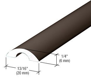 CRL 95" Frameless Shower Door Half - Round Threshold SDT9800RB