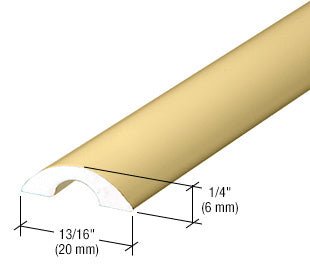 CRL 95" Frameless Shower Door Half - Round Threshold SDT980BGA