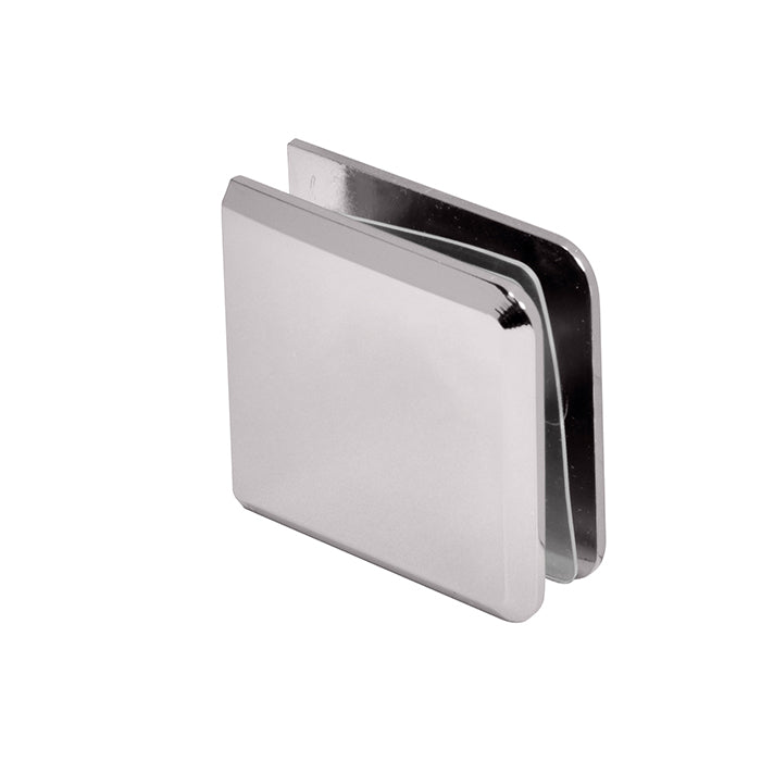 Beveled Hole-in-Glass Style Wall Mount Heavy-Duty Glass Clamp