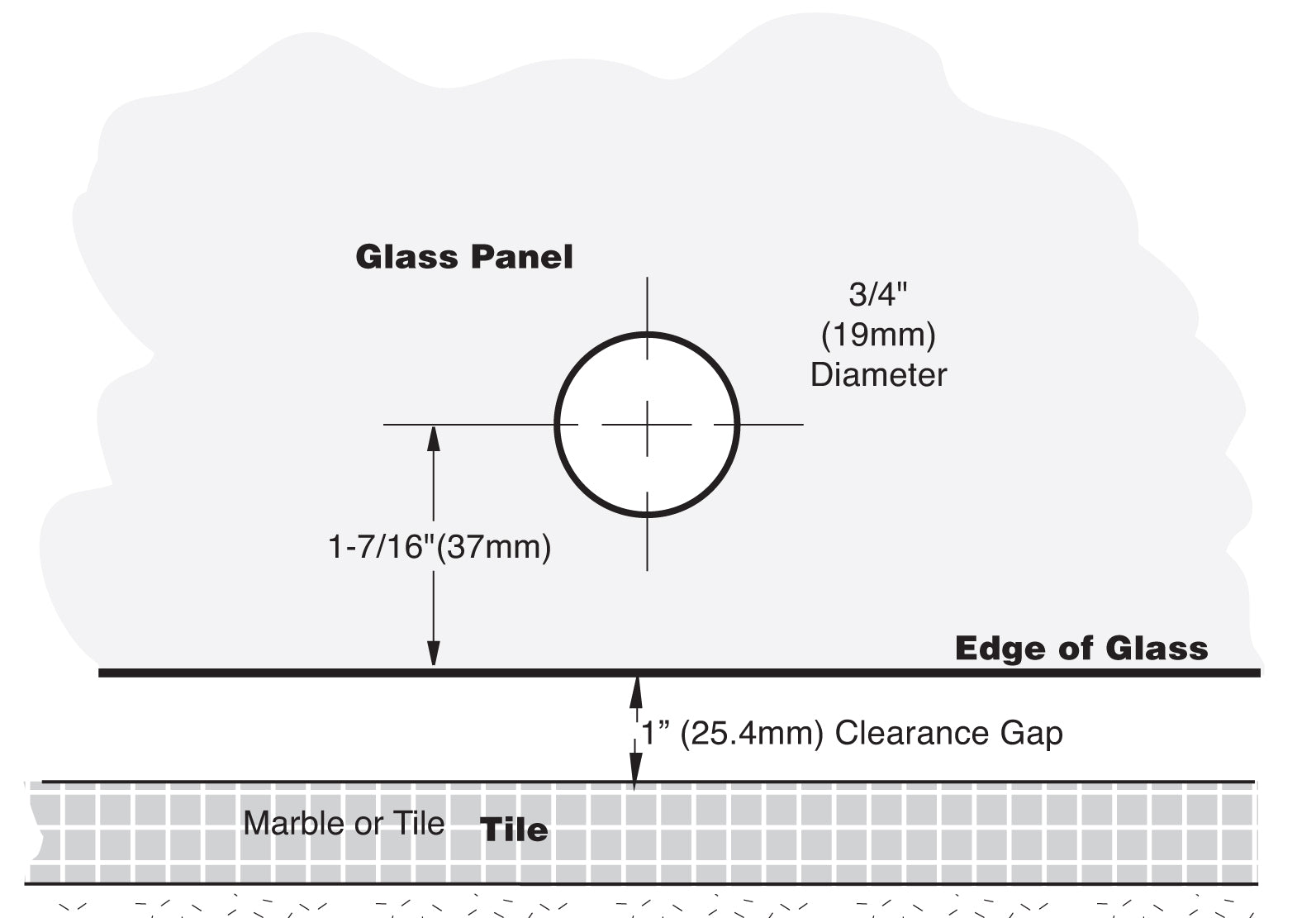 Tall Base Glass Clamp