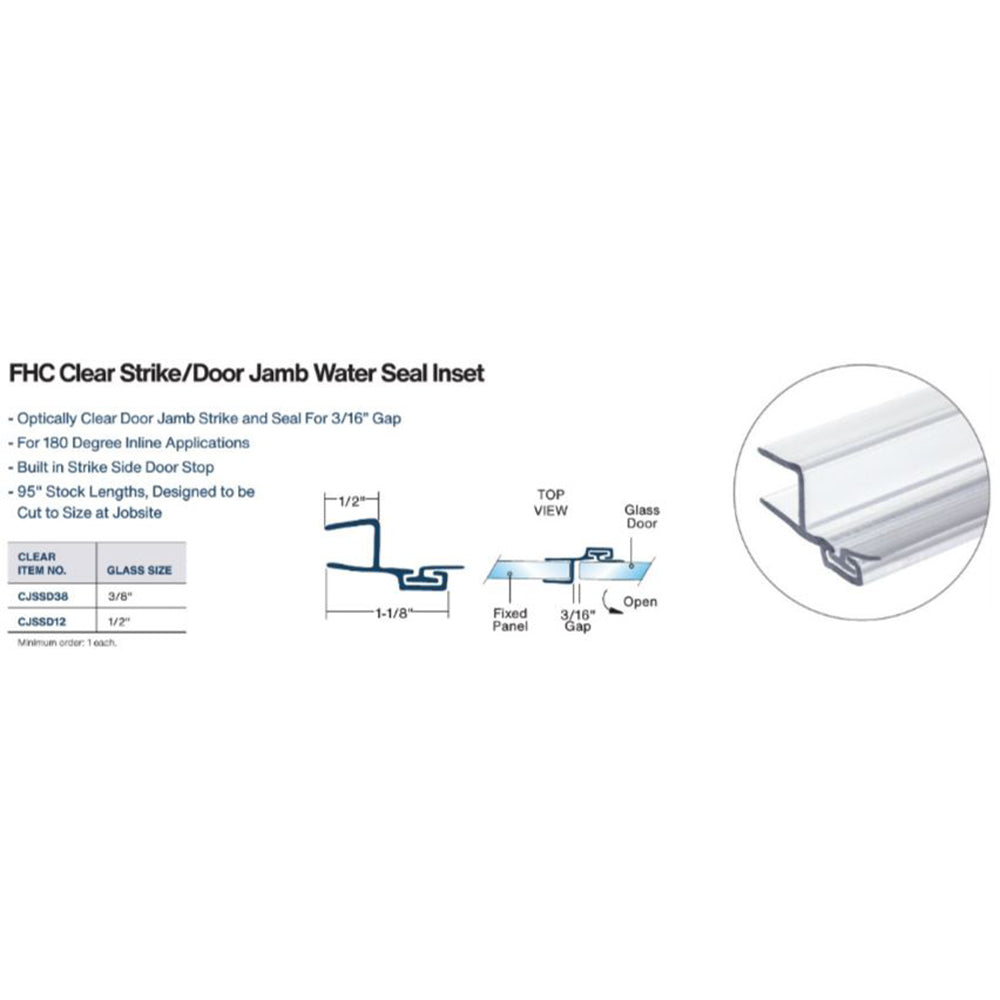 FHC Clear Strike/Door Jamb Water Seal - 95" Long