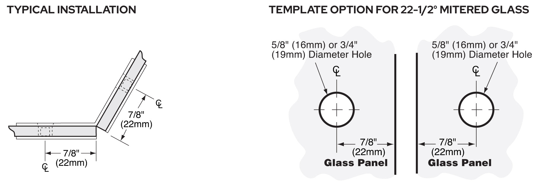 135 Degree Traditional Style Glass Clamp