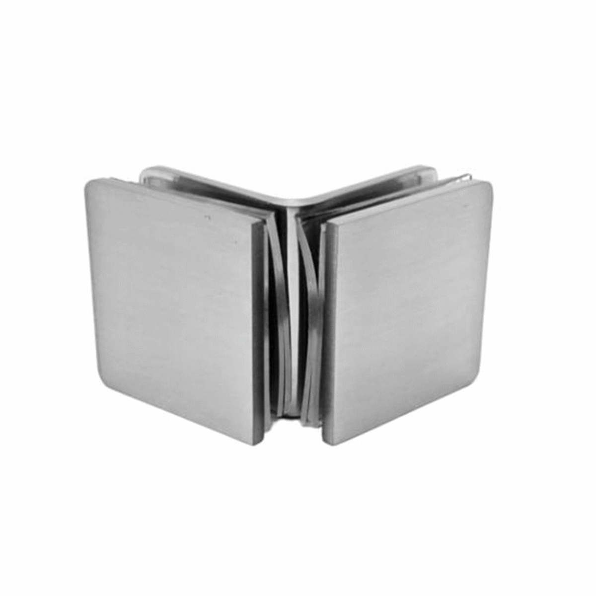 1 3/4" x 1 3/4" 90° Glass to Glass Radius Corner Glass Clamp