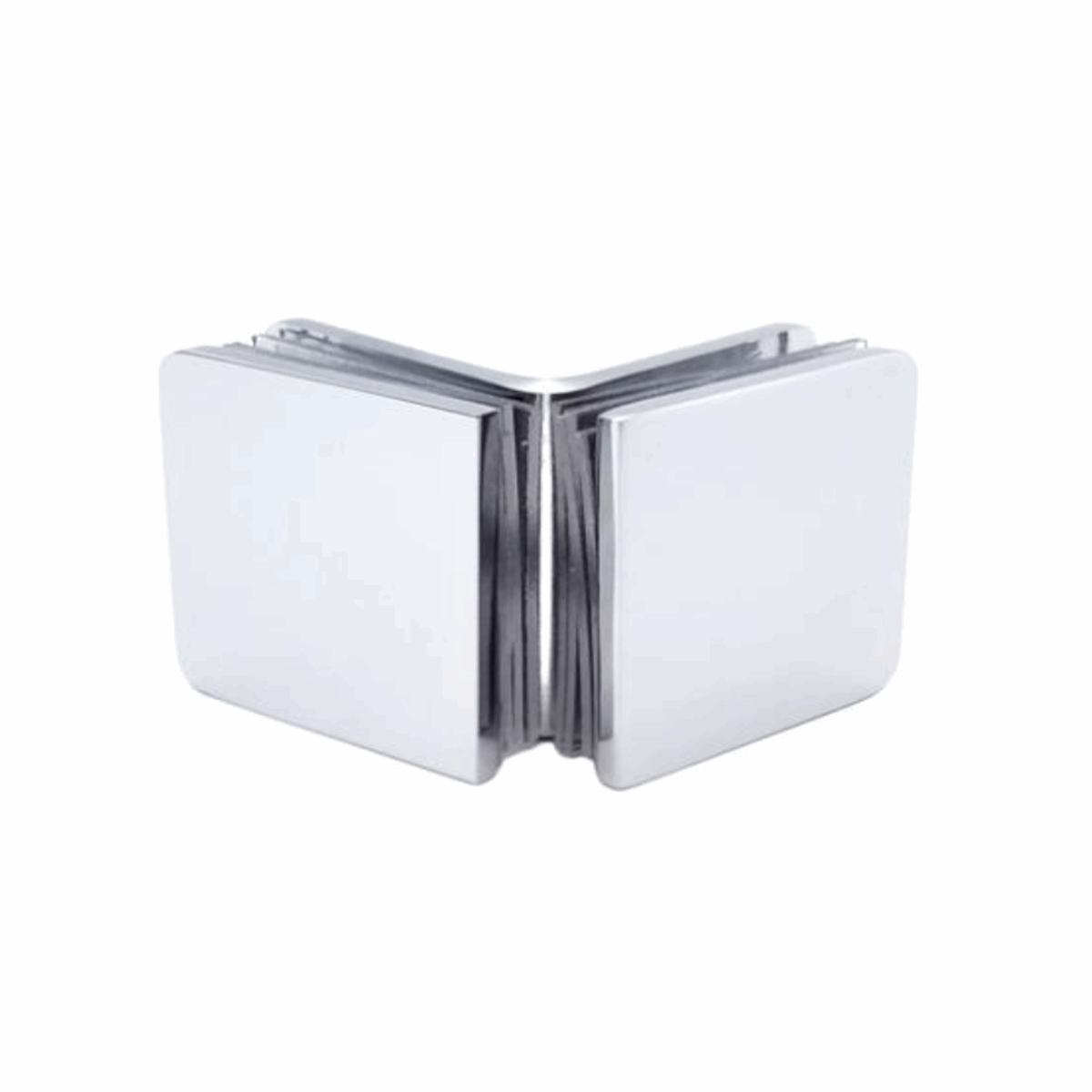 1 3/4" x 1 3/4" 90° Glass to Glass Radius Corner Glass Clamp