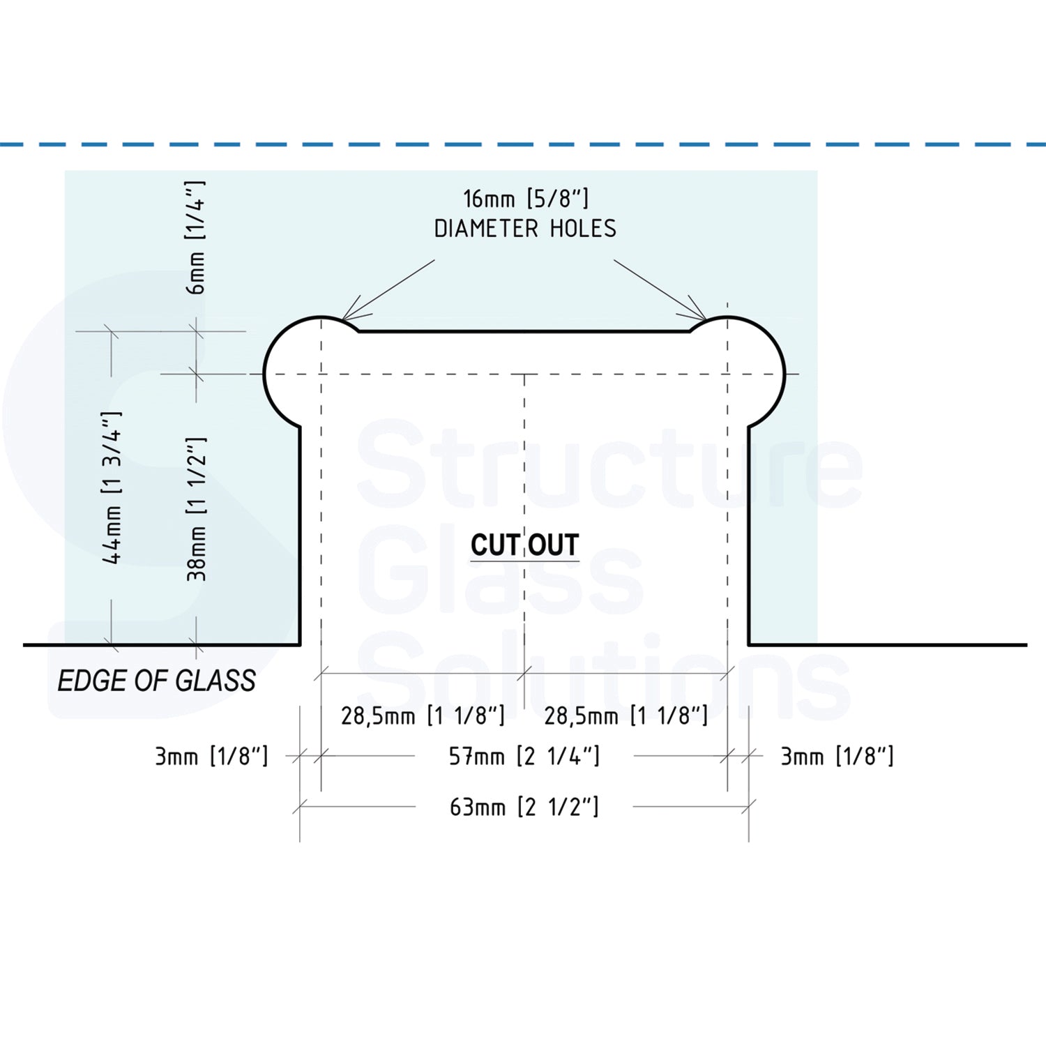 Wall to Glass Offset Back Plate Adjustable Hinge