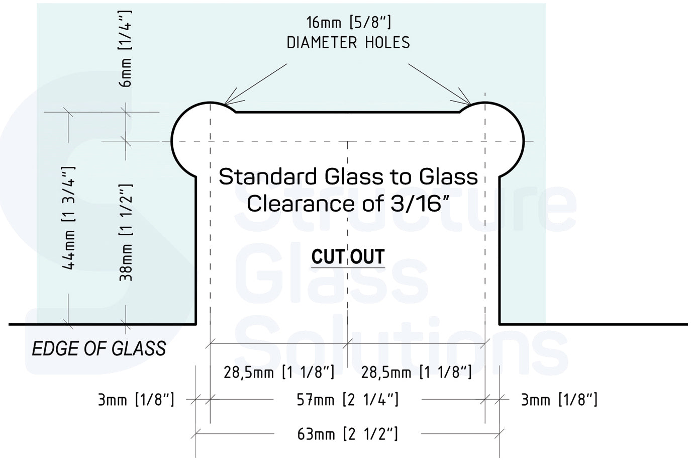 180° Glass to Glass Adjustable Hinge