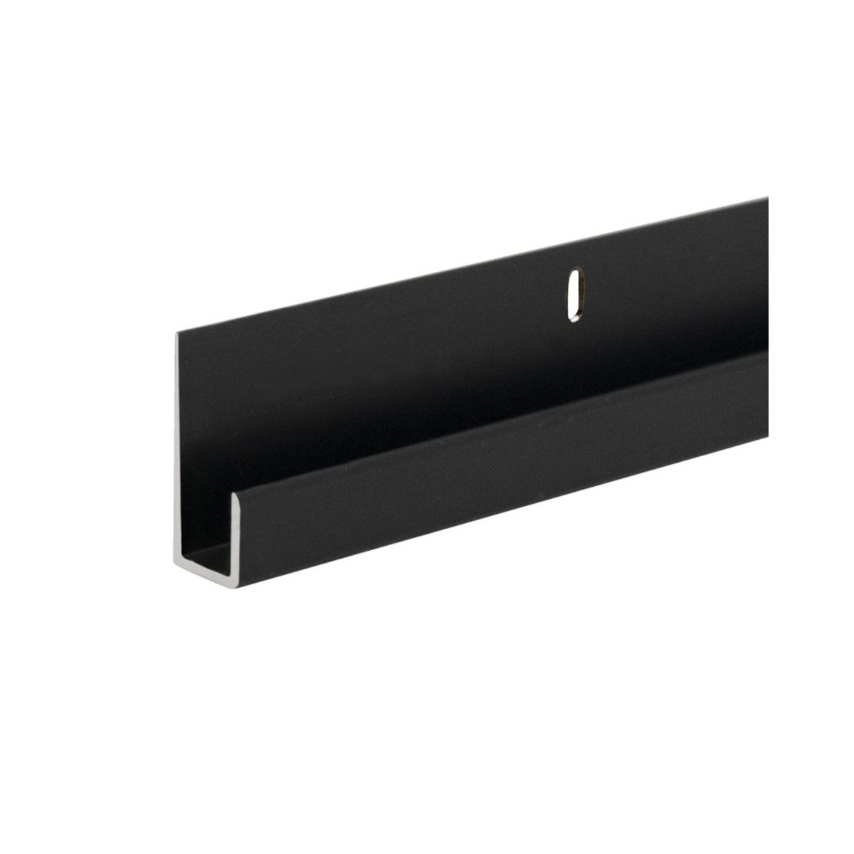 Black Anodized Aluminum J Channel (3/8) for 1/4 Mirror Support 95