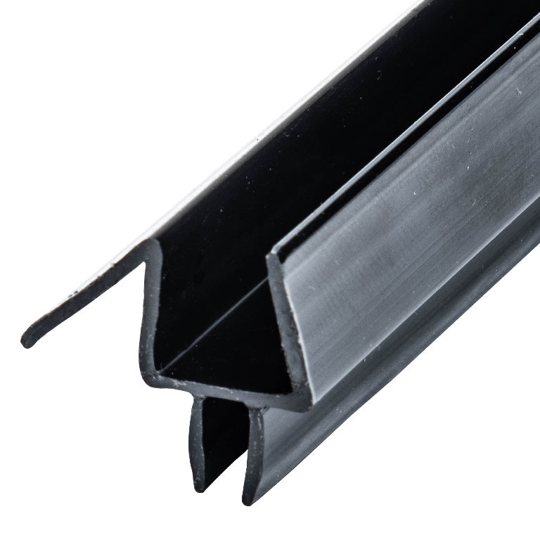 CRL Co-Extruded Bottom Wipe with Drip Rail for 3/8" Glass - Black, White or Clear