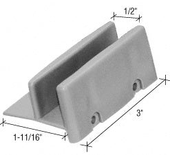 CRL 1 - 11/16" Wide Sliding Shower Door Bottom Guide M6192