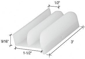 CRL 1 - 1/2" Sliding Shower Door Bottom Guide M6219